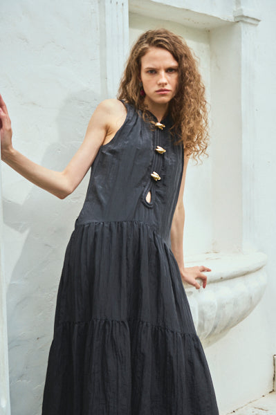 Luna Long Dress <br>-BLK-