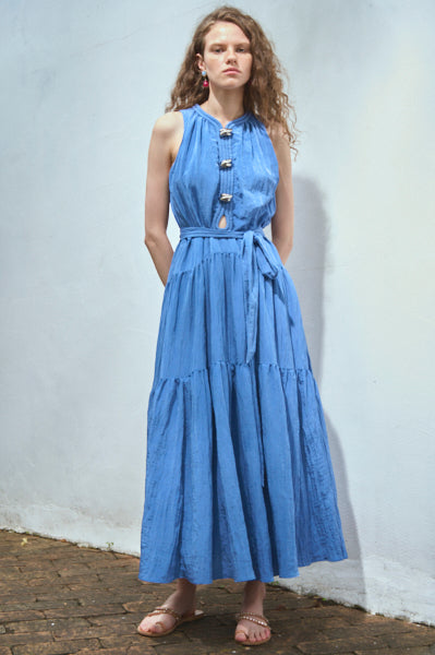 Luna Long Dress <br>-Blue.lav-