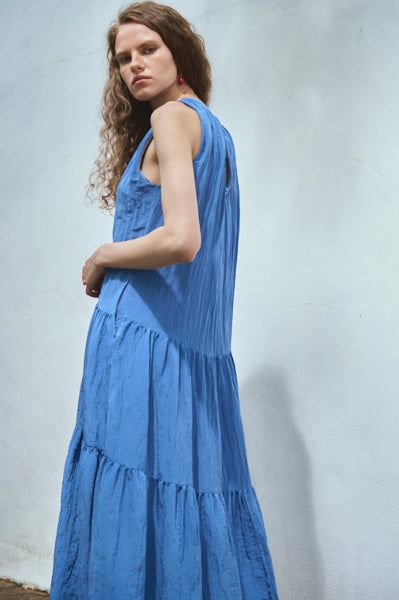 Luna Long Dress <br>-Blue.lav-