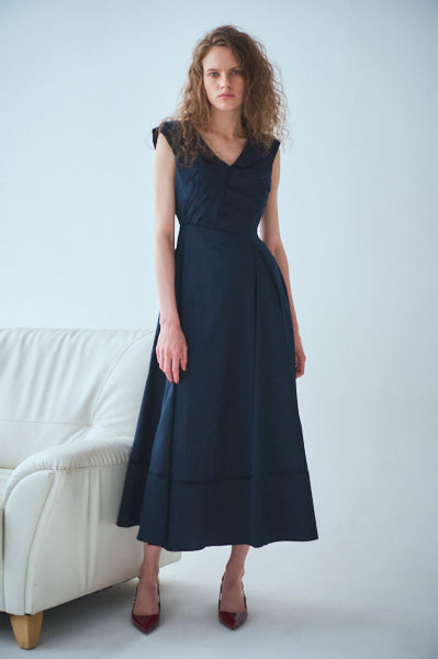 Gina Long Dress <br>-NVY-