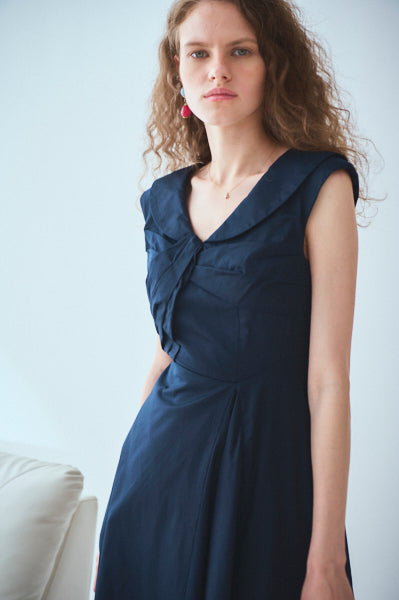 Gina Long Dress <br>-NVY-