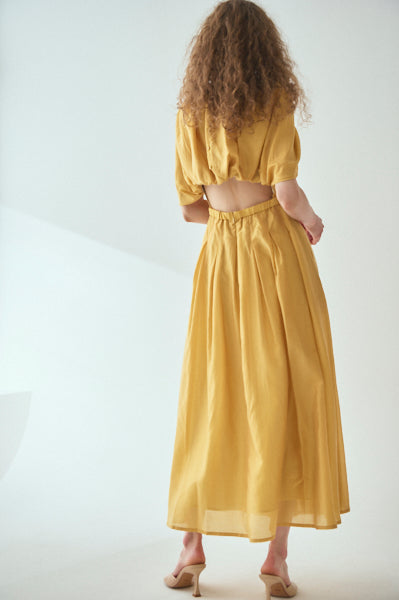 Lizzie Dress <br>-YEL.gold-