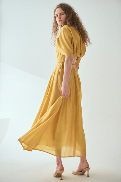 Lizzie Dress <br>-YEL.gold-