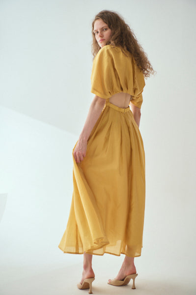 Lizzie Dress <br>-YEL.gold-