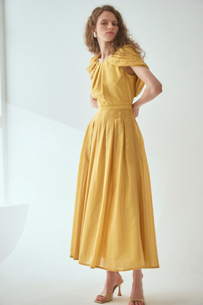 Lizzie Dress <br>-YEL.gold-