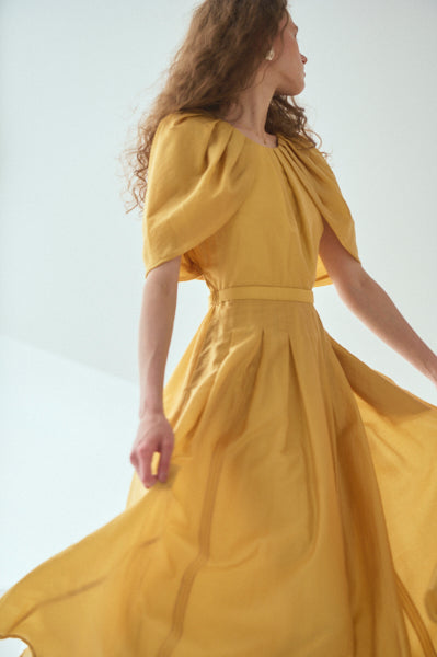 Lizzie Dress <br>-YEL.gold-