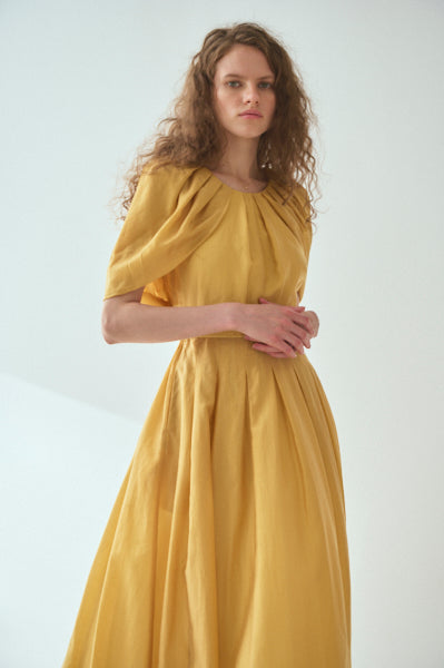 Lizzie Dress <br>-YEL.gold-