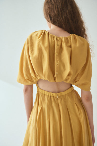 Lizzie Dress <br>-YEL.gold-