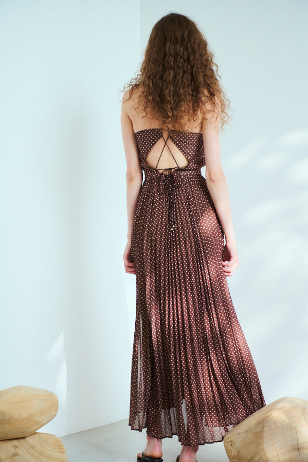 Jenna Pleated Long Dress   <br> -BRW.dot-