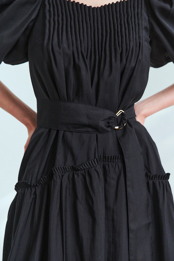 Memories Long Dress <br> -BLK-