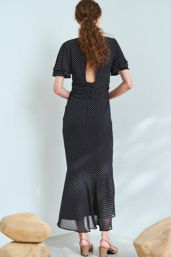 Daniela Dress <br> -BLK.Dot-