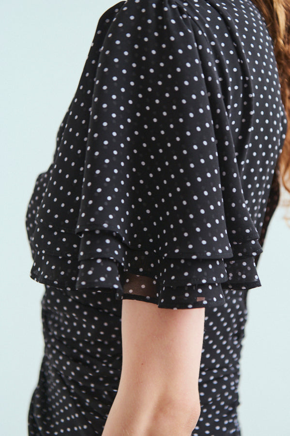 Daniela Dress <br> -BLK.Dot-