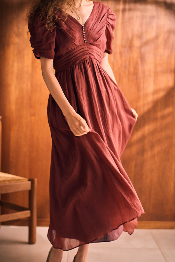 Isabella Long Dress <br>-Grape-