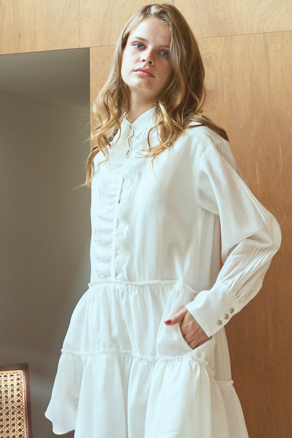 Joslin Dress <br>-WHT-