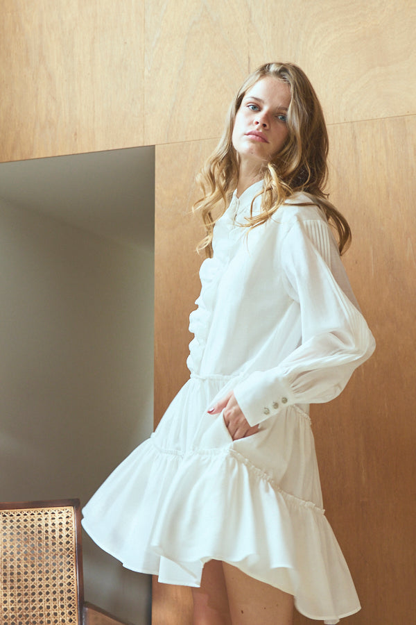 Joslin Dress <br>-WHT-