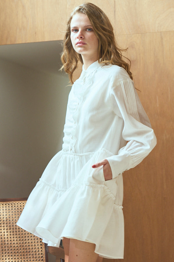 Joslin Dress <br>-WHT-