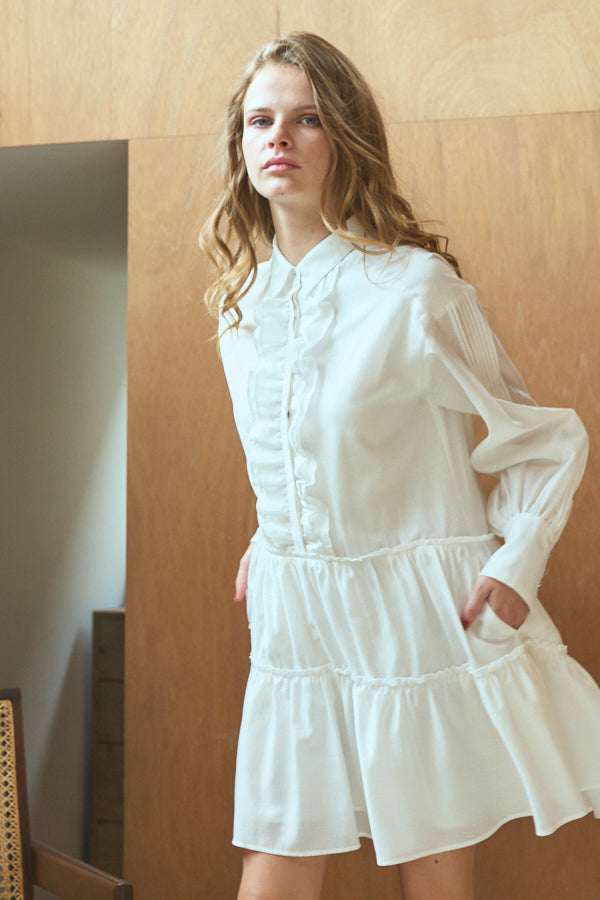 Joslin Dress <br>-WHT-