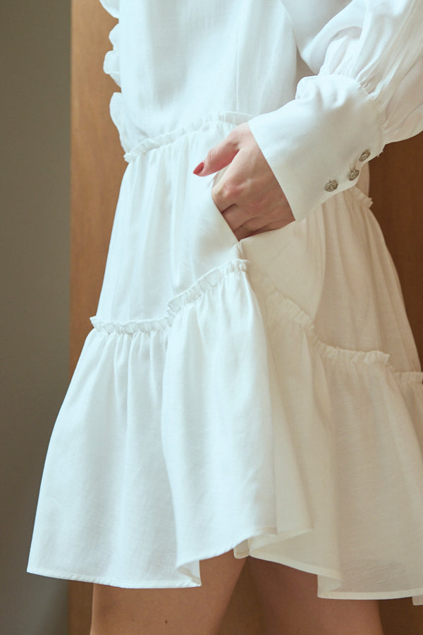 Joslin Dress <br>-WHT-