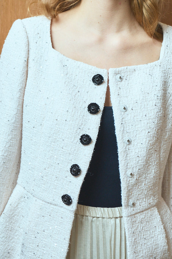 Camille Tweed Jacket <br>-OFF.wht-