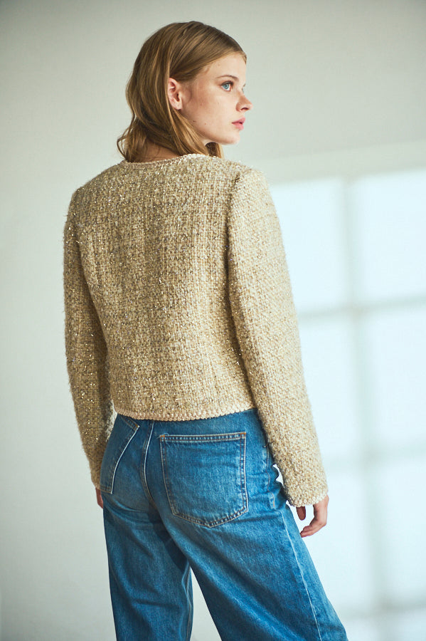 Kelly Tweed Jacket <br>-BEG-