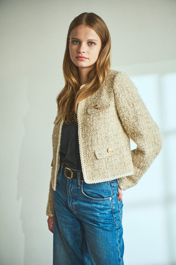 Kelly Tweed Jacket <br>-BEG-