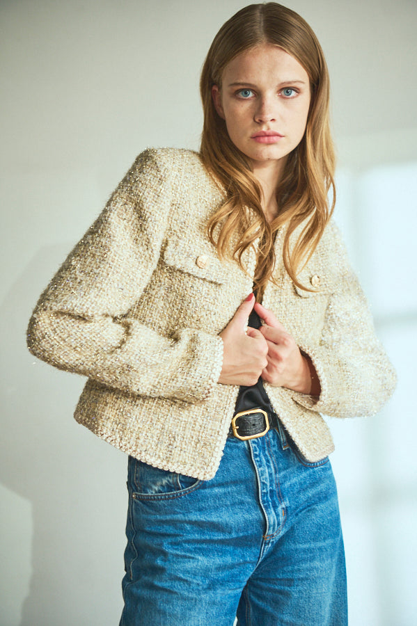 Kelly Tweed Jacket <br>-BEG-