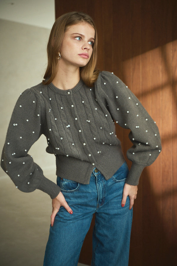 Camille Stardust Cardigan <br>-D.GRY-