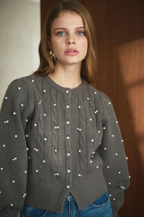 Camille Stardust Cardigan <br>-D.GRY-