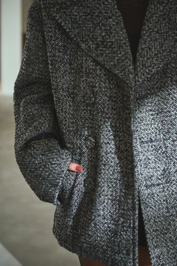 Anika Tweed Coat <br>-GRY-