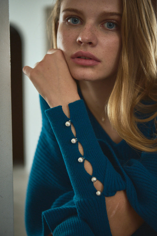 Margot Open Sleeve Knit Dress  <br> -BLU-