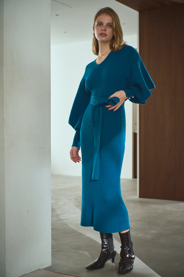 Margot Open Sleeve Knit Dress  <br> -BLU-