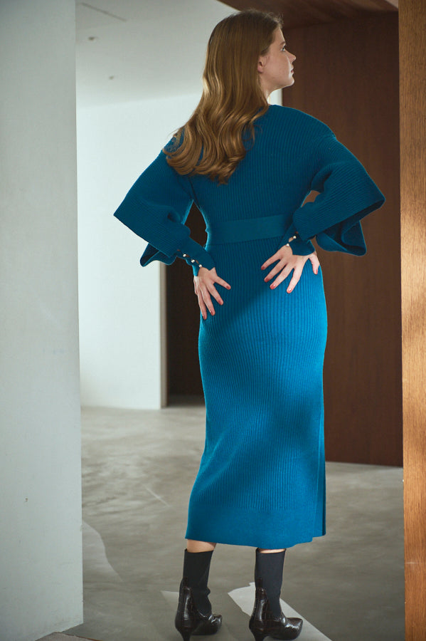 Margot Open Sleeve Knit Dress  <br> -BLU-