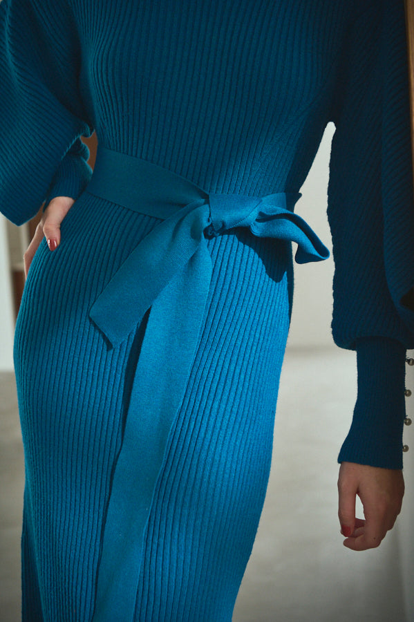 Margot Open Sleeve Knit Dress  <br> -BLU-