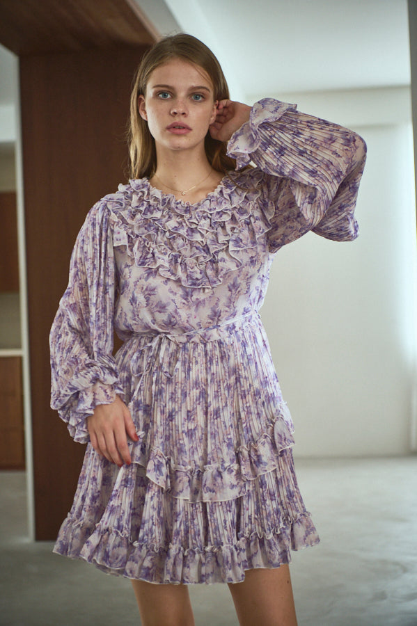 Zola Floral Dress <br> -PUR-