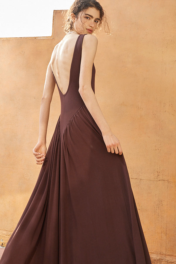 Vera Open Back Dress  <br> -D.BRW-