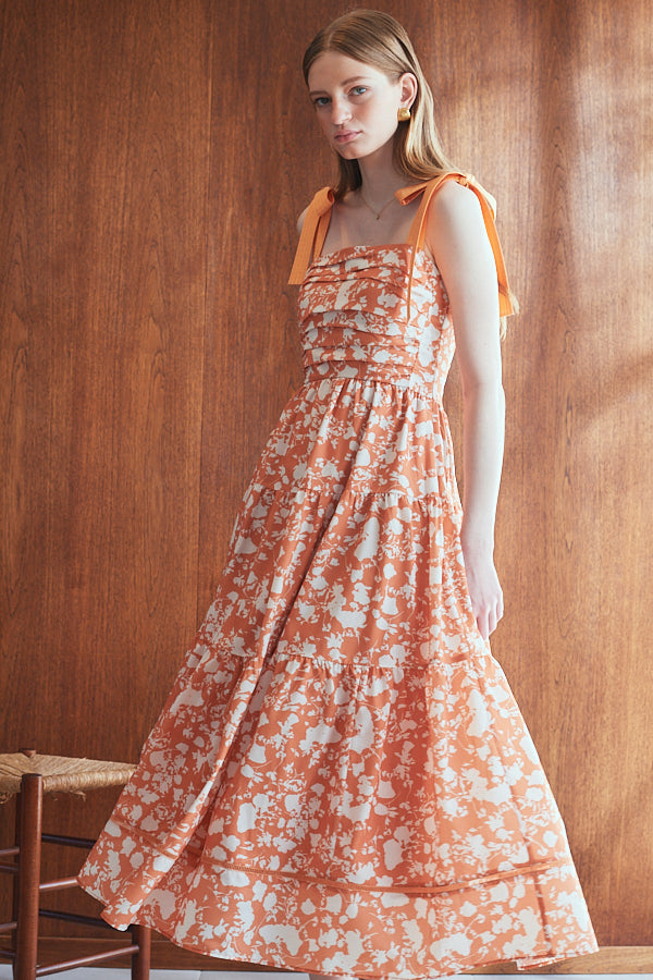 Sandra Floral-print long dress  <br> -ORG. pt-