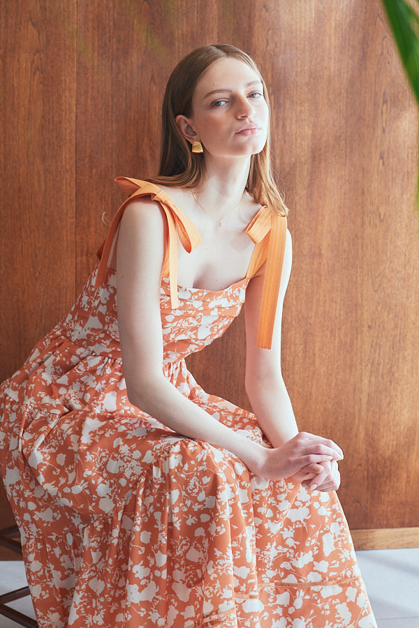 Sandra Floral-print long dress  <br> -ORG. pt-