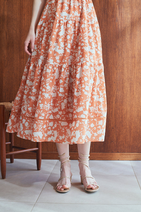 Sandra Floral-print long dress  <br> -ORG. pt-