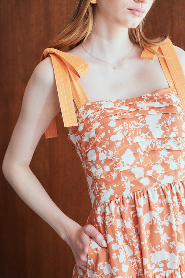 Sandra Floral-print long dress  <br> -ORG. pt-