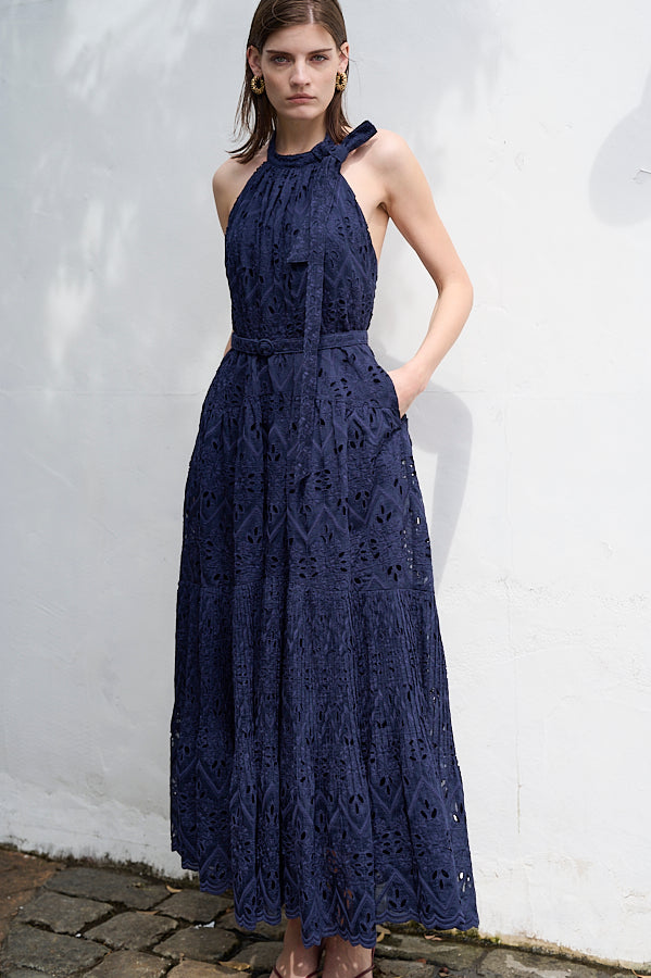 Gabi Lace Dress <br>-NVY-