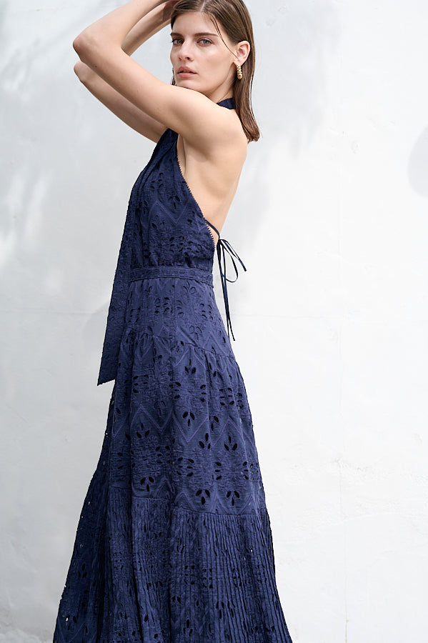 Gabi Lace Dress <br>-NVY-