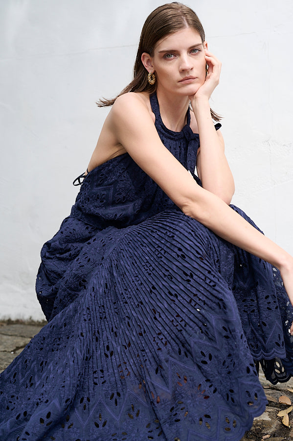Gabi Lace Dress <br>-NVY-