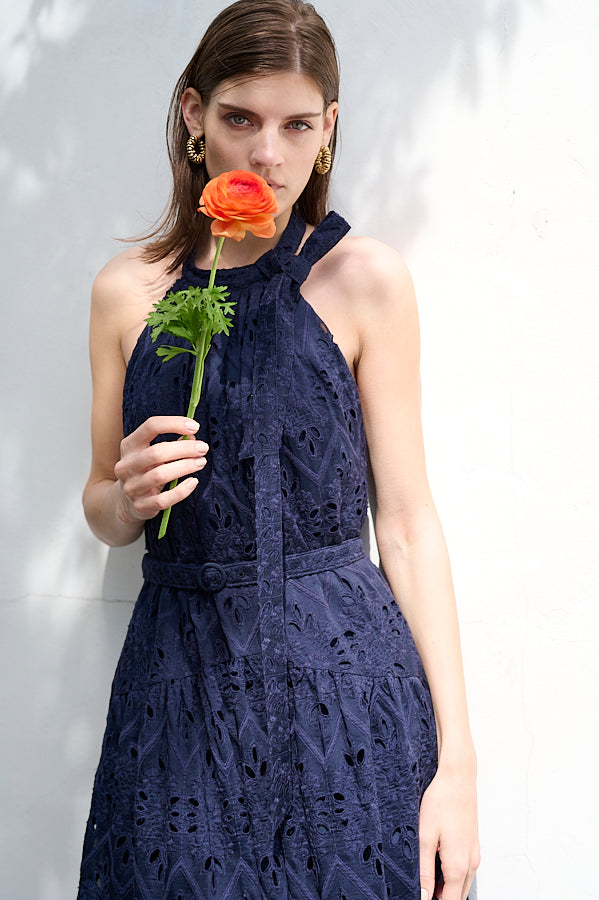 Gabi Lace Dress <br>-NVY-
