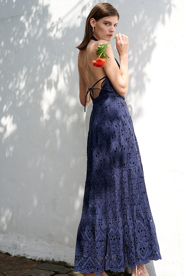 Gabi Lace Dress <br>-NVY-
