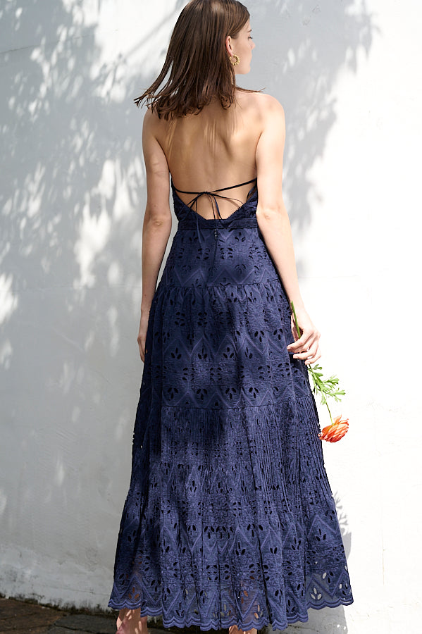 Gabi Lace Dress <br>-NVY-