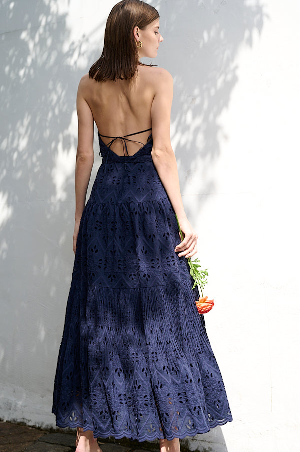 Gabi Lace Dress <br>-NVY-