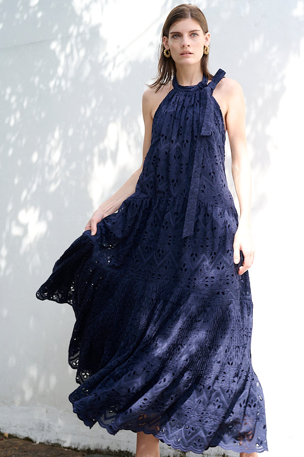 Gabi Lace Dress <br>-NVY-