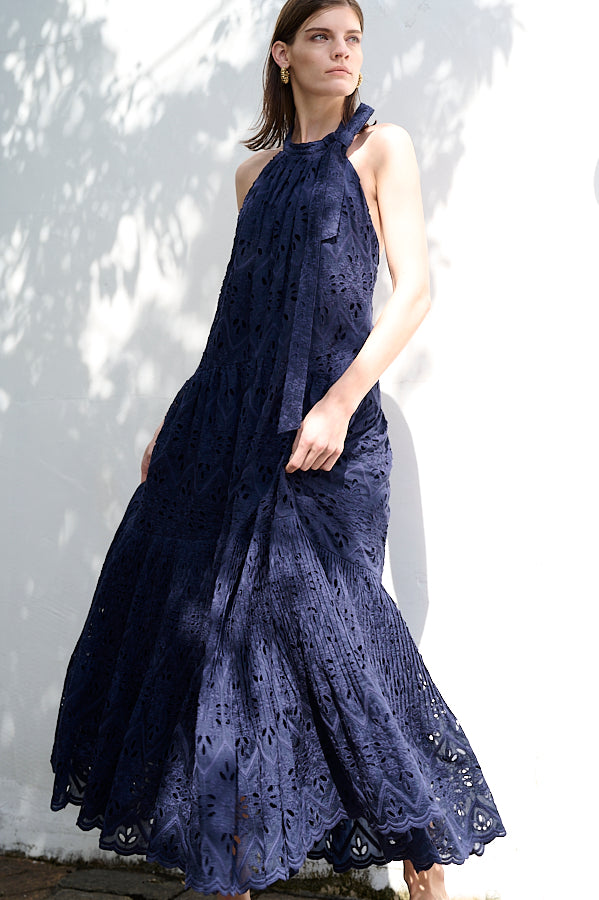 Gabi Lace Dress <br>-NVY-