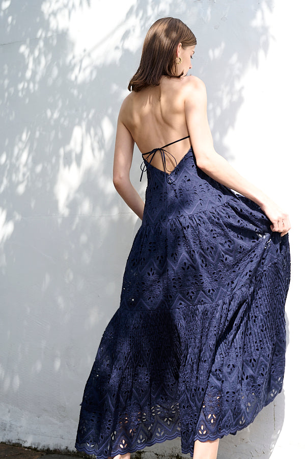Gabi Lace Dress <br>-NVY-