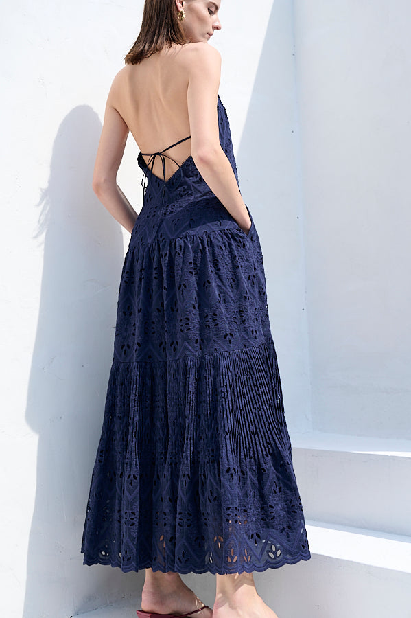 Gabi Lace Dress <br>-NVY-